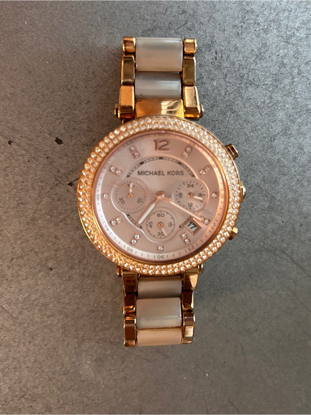 Michael Kors Rose Gold Accent Calendar watch